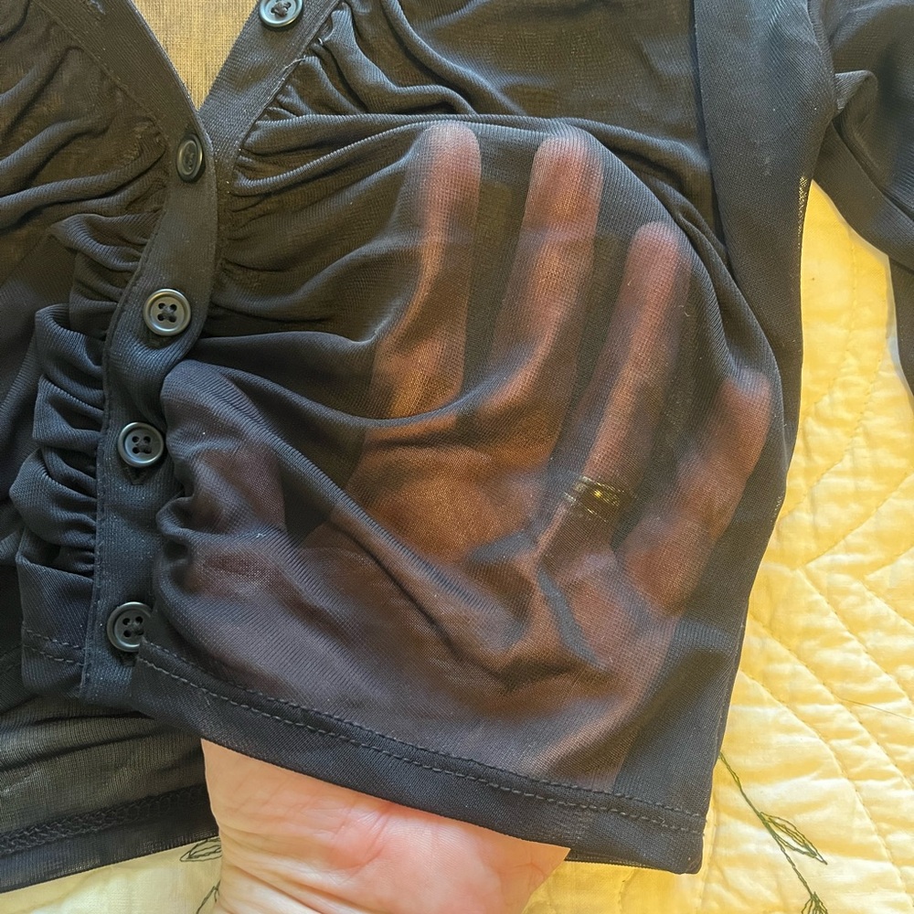 20% OFF BUNDLES! Urban Outfitters Long Sleeve Cropped Cardigan. Black. Small - Picture 5 of 12